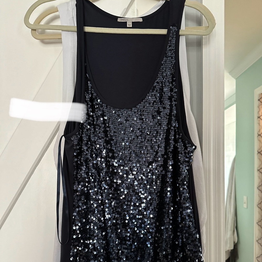 Sequined racer back tank